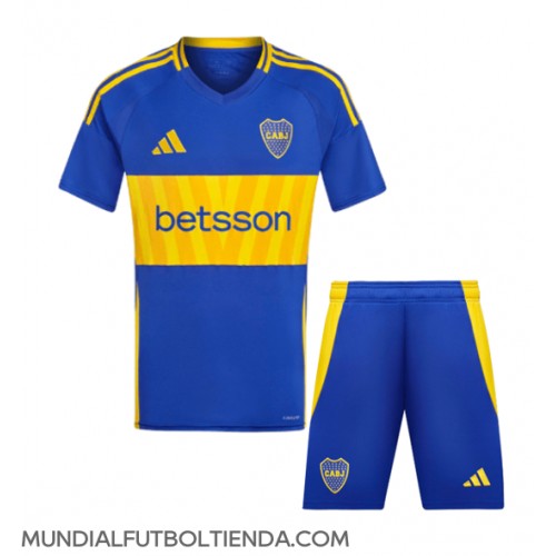 Camiseta Boca Juniors Primera Equipación Replica 2024-25 para niños mangas cortas (+ Pantalones cortos)